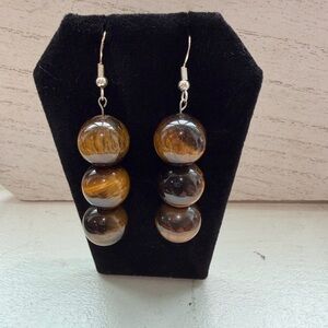 Chunky Tiger’s eye Beaded Earrings